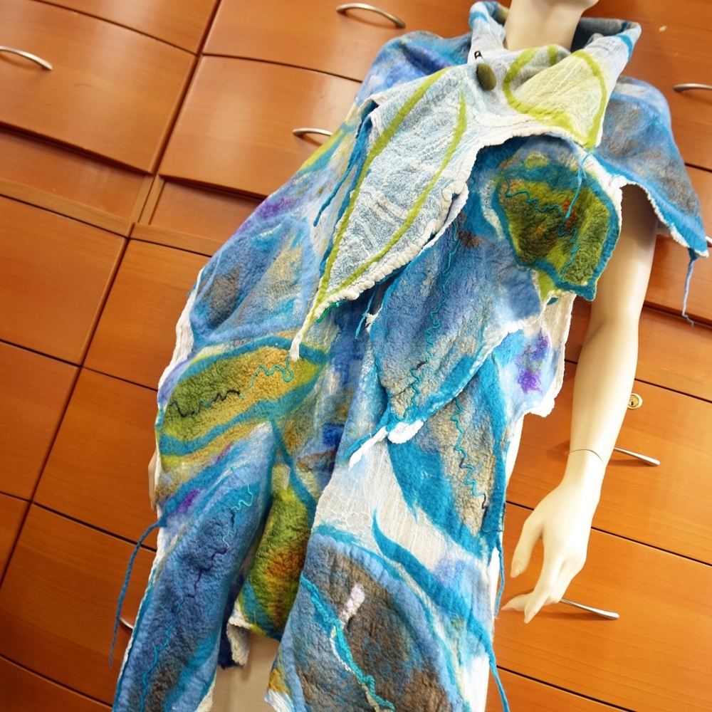 HANDMADE SHAWL COTTON WOOL OVERSIZED WOMEN GIFT
